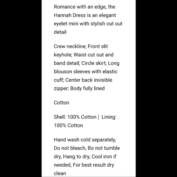 Walter Baker Hannah Black Eyelet Waist Cut Out Cotton Mini Dress Sz XL. - Picture 13 of 16